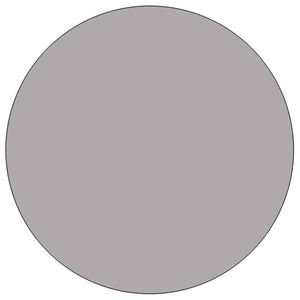 English Elm Commercial Grade Mobile 60'' Round Grey Thermal Laminate Activity Table - Height Adjustable Short Legs