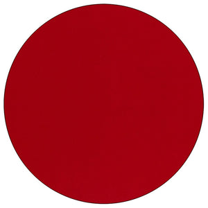 English Elm Commercial Grade Mobile 60'' Round Thermal Laminate Activity Table - Height Adjustable Short Legs