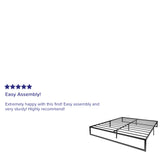 English Elm 14 Inch Metal Platform Bed Frame - No Box Spring Needed with Steel Slat Support and Quick Lock Functionality (King)