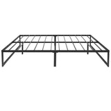 English Elm 14 Inch Metal Platform Bed Frame with 10 Inch Pocket Spring Mattress in a Box (No Box Spring Required) - Full