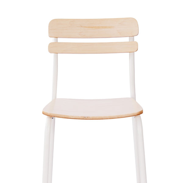 English Elm Commercial Grade Commercial Grade Solid Wood Bar Stool with Metal Frame and Finish