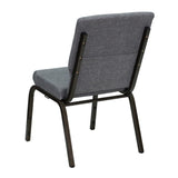 English Elm Commercial Grade Series 18.5''W Stacking Church Chair in Fabric - Gold Vein Frame