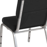 English Elm Commercial Grade Series 18.5''W Stacking Church Chair in Fabric - Silver Vein Frame