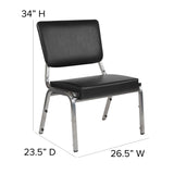 English Elm Commercial Grade Series 1000 lb. Rated Antimicrobial Vinyl Bariatric Medical Reception Chair with 3/4 Panel Back