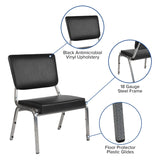 English Elm Commercial Grade Series 1000 lb. Rated Antimicrobial Vinyl Bariatric Medical Reception Chair with 3/4 Panel Back