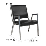 English Elm Commercial Grade Series 1000 lb. Rated Antimicrobial Vinyl Bariatric Medical Reception Arm Chair