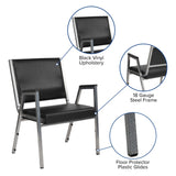 English Elm Commercial Grade Series 1000 lb. Rated Antimicrobial Vinyl Bariatric Medical Reception Arm Chair