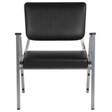 English Elm Commercial Grade Series 1000 lb. Rated Antimicrobial Vinyl Bariatric Medical Reception Arm Chair with 3/4 Panel Back