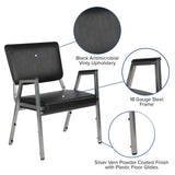 English Elm Commercial Grade Series 1000 lb. Rated Antimicrobial Vinyl Bariatric Medical Reception Arm Chair with 3/4 Panel Back