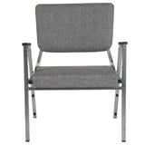 English Elm Commercial Grade Series 1000 lb. Rated Antimicrobial Fabric Bariatric Medical Reception Arm Chair with 3/4 Panel Back