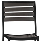 English Elm Commercial Grade Outdoor Stackable Side Chair with Faux Poly Slats