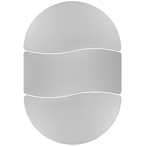 English Elm Commercial Grade 2 Piece 86" Oval Wave Flexible Thermal Laminate Activity Table Set - Standard Height Adjustable Legs