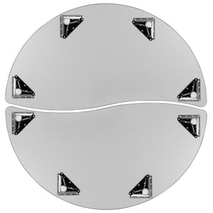 English Elm Commercial Grade 2 Piece 60" Circle Wave Flexible Thermal Laminate Activity Table Set - Height Adjustable Short Legs