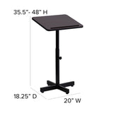 English Elm Commercial Grade Adjustable Height Metal Lectern