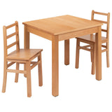 English Elm Commercial Grade Kids Solid Wood Table and Chair Set for Classroom, Playroom, Kitchen