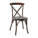 English Elm Commercial Grade Series Stackable Wood Cross Back Chair