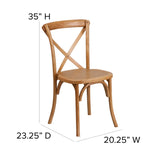 English Elm Commercial Grade Series Stackable Wood Cross Back Chair