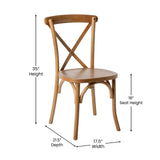 English Elm Commercial Grade Series Stackable Wood Cross Back Chair