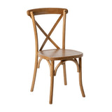 English Elm Commercial Grade Series Stackable Wood Cross Back Chair