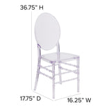 English Elm Commercial Grade Crystal Ice Stacking Florence Chair