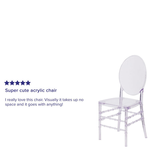 English Elm Commercial Grade Crystal Ice Stacking Florence Chair