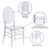 English Elm Commercial Grade Crystal Ice Stacking Florence Chair