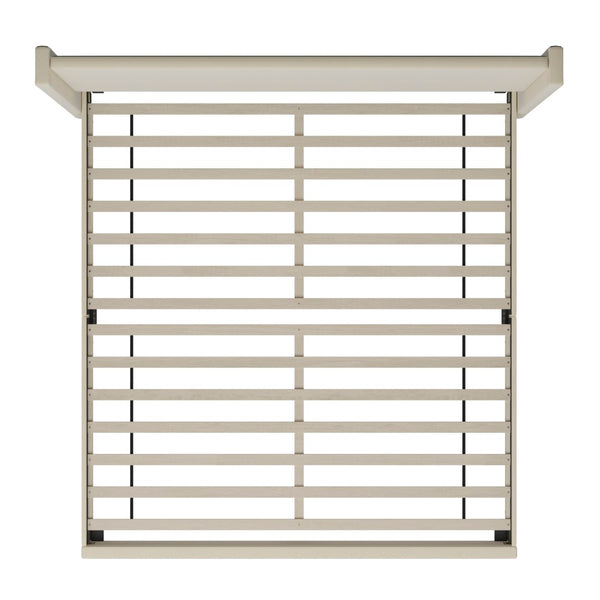 English Elm King Upholstered Platform Bed with Channel Stitched Wingback Headboard, Mattress Foundation with Slatted Supports, No Box Spring Needed,