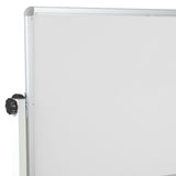 English Elm Commercial Grade Series 45.25"W x 54.75"H Reversible Mobile Cork Bulletin Board and White Board with Pen Tray