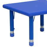 English Elm Commercial Grade 24'' Square Plastic Height Adjustable Activity Table