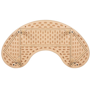 English Elm Commercial Grade 35"W x 65"L Half-Moon Plastic Height Adjustable Activity Table