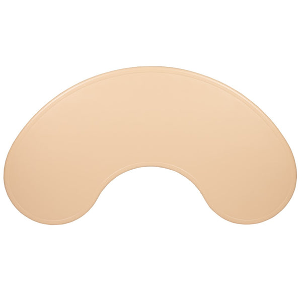 English Elm Commercial Grade 35"W x 65"L Half-Moon Plastic Height Adjustable Activity Table Set with 4 Chairs