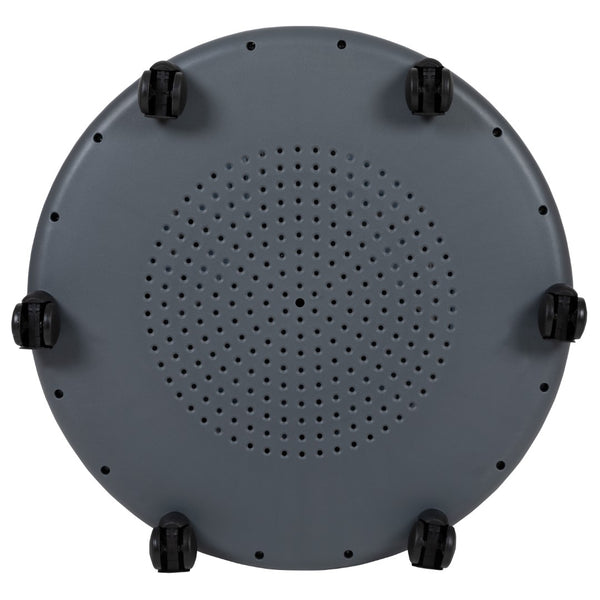 English Elm Commercial Grade Mobile Desk Chair with 360 Degree Tablet Rotation and Under Seat Storage Cubby