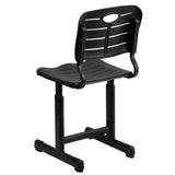 English Elm Commercial Grade Adjustable Height Student Chair with Pedestal Frame for School, Classroom, Remote Learning