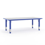 English Elm Commercial Grade 23.625''W x 47.25''L Rectangular Plastic Height Adjustable Activity Table with Grey Top