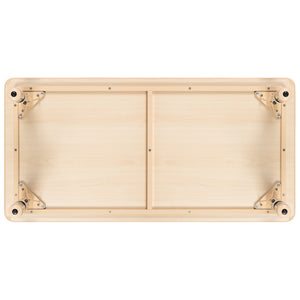 English Elm Commercial Grade 23.625"W x 47.25"L Rectangular Plastic Height Adjustable Activity Table