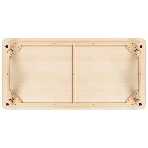 English Elm Commercial Grade 23.625"W x 47.25"L Rectangular Plastic Height Adjustable Activity Table