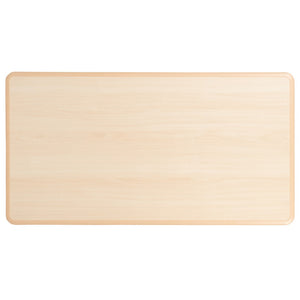 English Elm Commercial Grade 23.625"W x 47.25"L Rectangular Plastic Height Adjustable Activity Table