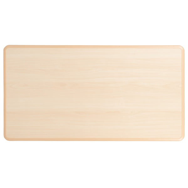 English Elm Commercial Grade 23.625"W x 47.25"L Rectangular Plastic Height Adjustable Activity Table