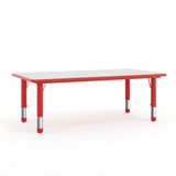 English Elm Commercial Grade 23.625''W x 47.25''L Rectangular Plastic Height Adjustable Activity Table with Grey Top