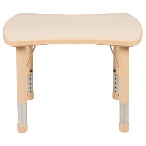 English Elm Commercial Grade 21.875"W x 26.625"L Rectangular Plastic Height Adjustable Activity Table