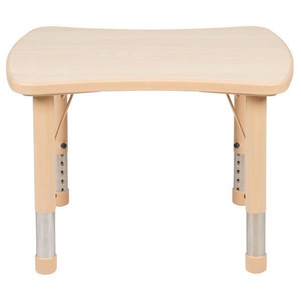 English Elm Commercial Grade 21.875"W x 26.625"L Rectangular Plastic Height Adjustable Activity Table