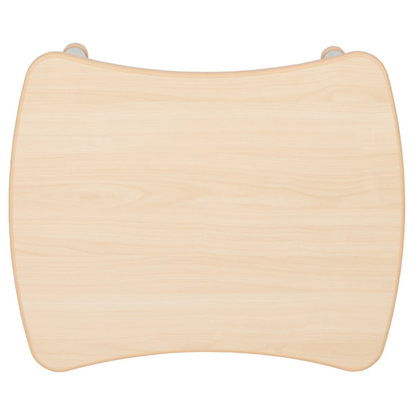 English Elm Commercial Grade 21.875"W x 26.625"L Rectangular Plastic Height Adjustable Activity Table