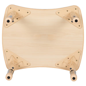 English Elm Commercial Grade 21.875"W x 26.625"L Rectangular Plastic Height Adjustable Activity Table