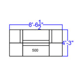 English Elm Commercial Grade Series LeatherSoft Reception Configuration, 6 Pieces