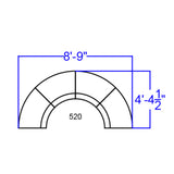 English Elm Commercial Grade Series LeatherSoft Reception Configuration, 4 Pieces