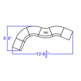 English Elm Commercial Grade Series LeatherSoft Reception Configuration, 6 Pieces