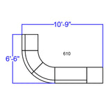 English Elm Commercial Grade Series LeatherSoft Reception Configuration, 5 Pieces