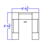 English Elm Commercial Grade Series LeatherSoft Reception Configuration, 7 Pieces