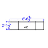 English Elm Commercial Grade Series LeatherSoft Reception Configuration, 3 Pieces