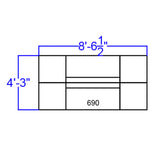 English Elm Commercial Grade Series LeatherSoft Reception Configuration, 6 Pieces